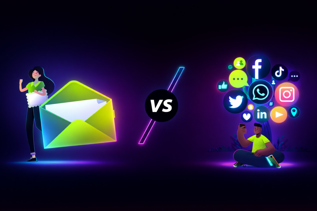 Vergleich zwischen Social Media Reichweite und E-Mail-Marketing Performance f&uuml;r Artists